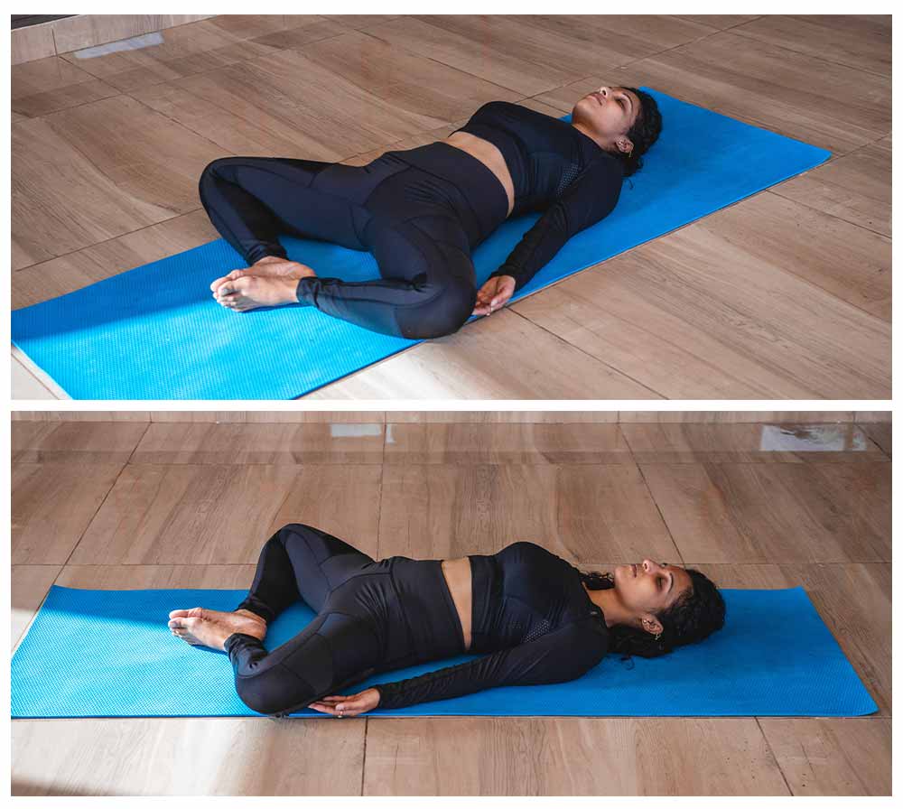 Reclining Bound Angle Pose yoga